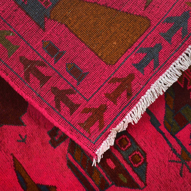 Handmade Afghan War Area Rug 3' 5" x 4' 10" - No. AL86243