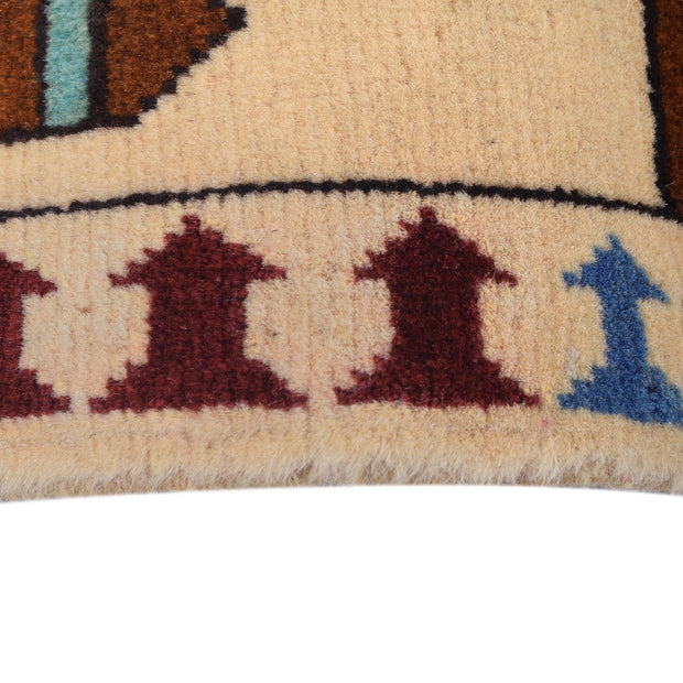 Handmade Afghan War Area Rug 3' 4" x 4' 11" - No. AL39722
