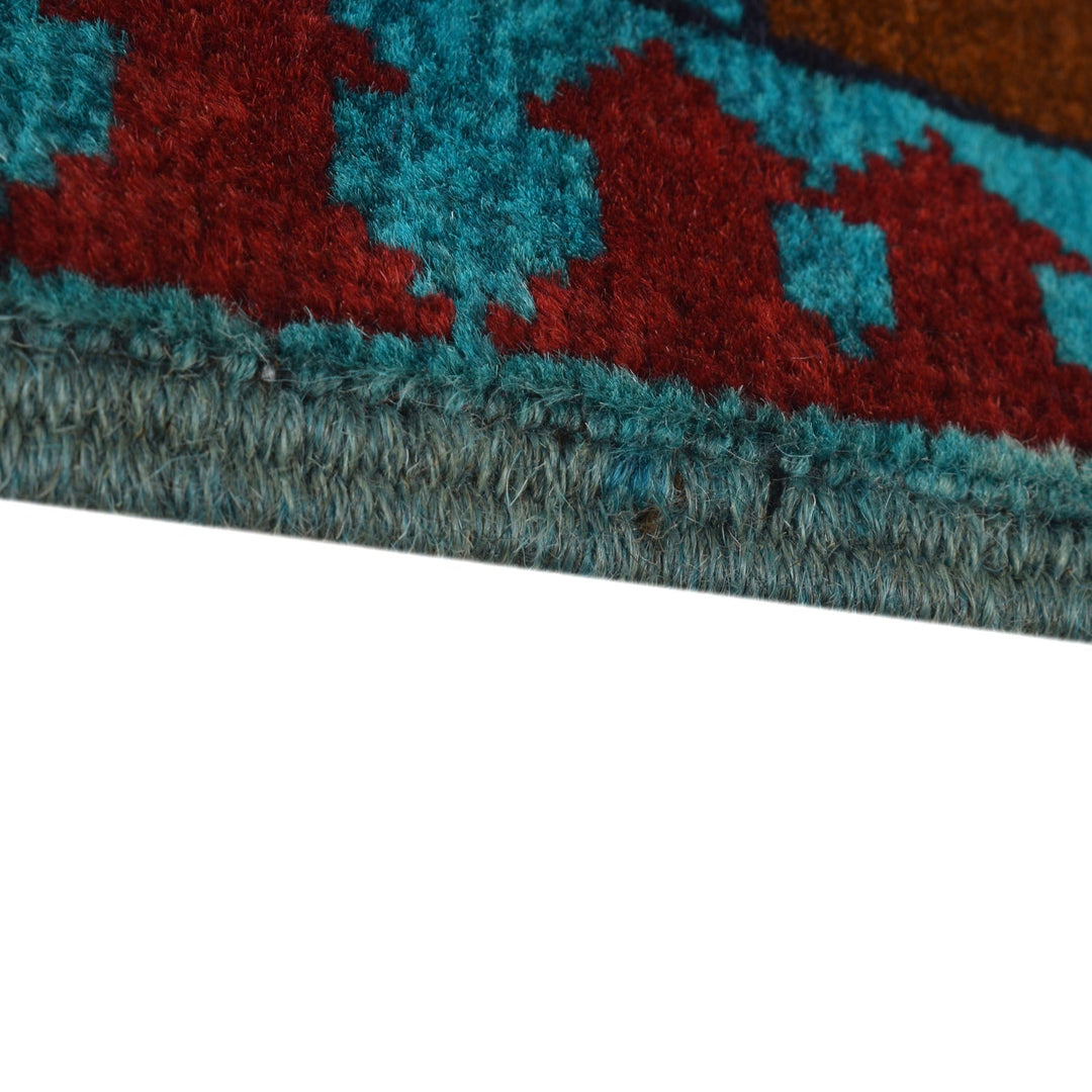 Handmade Afghan War Area Rug 3' 5" x 4' 11" - No. AL34209