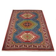 Handmade Kazak Area Rug 3' 3" x 4' 8" - No. AL10081