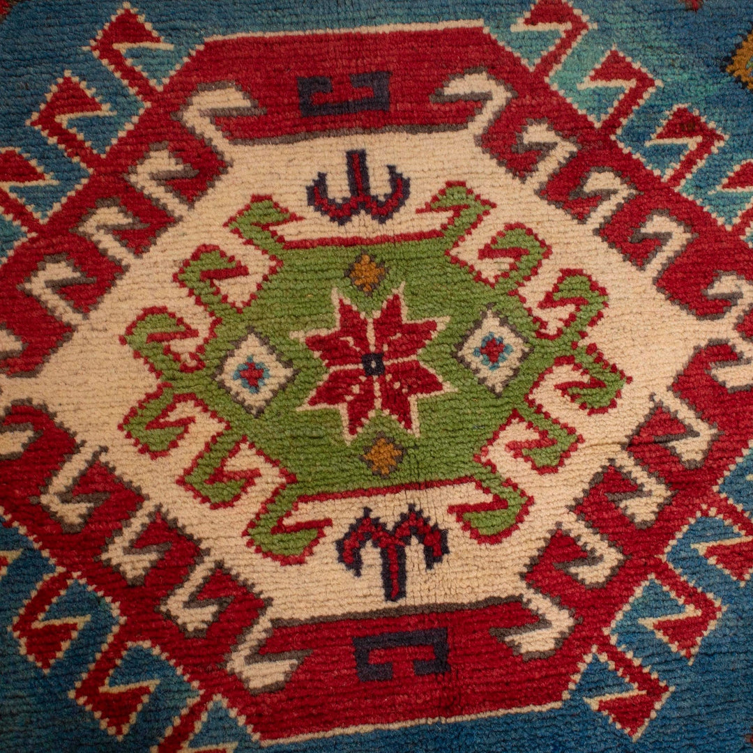 Handmade Kazak Area Rug 3' 3" x 4' 8" - No. AL10081
