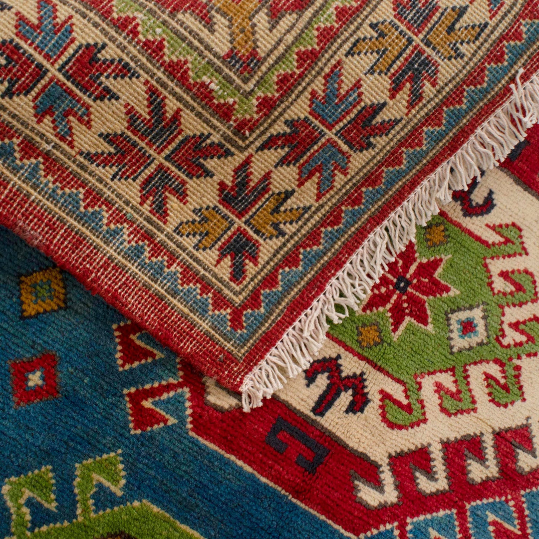 Handmade Kazak Area Rug 3' 3" x 4' 8" - No. AL10081