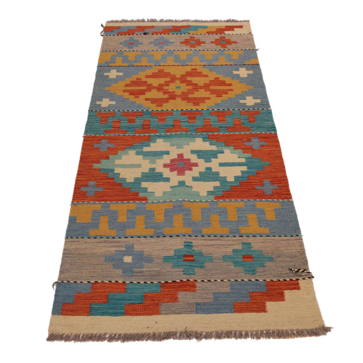 Handmade Afghan Kilim Runner 2' 4" x 6' 4" - No. AL15331