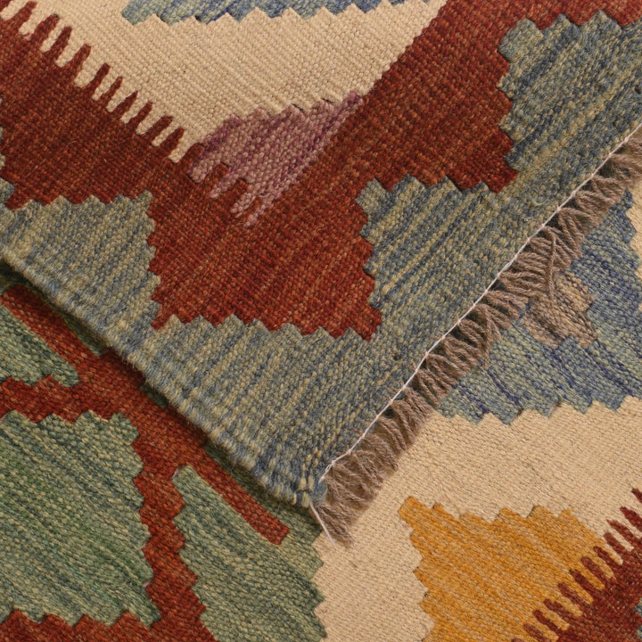 Afghan Vegetable Kelim Runner 2' 1" x 6' 8" Flat-Weave field
