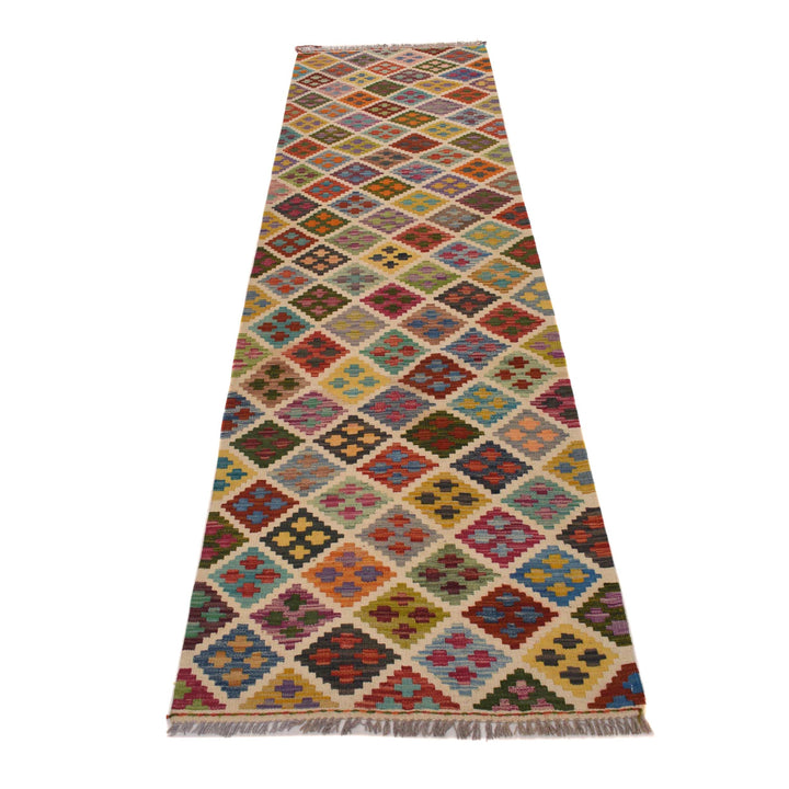 Afghan Kilim Rug 2' 6" x 9' 9" Flat-Weave | No. AL88254