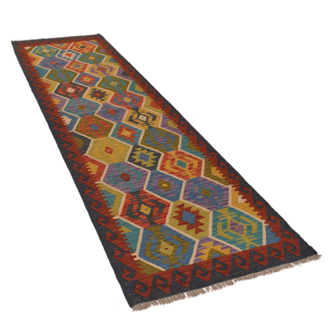 Afghan Kilim Runner 2' 8" x 9' 7" Flat-Weave view