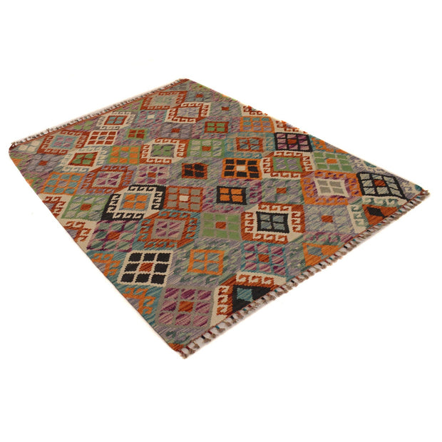 Hand Knotted Afghan Style Kilim 4' 4" x 5' 9" - No. AL88885