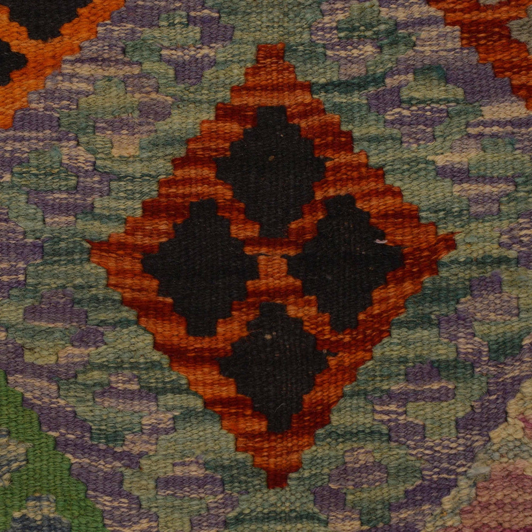 Hand Knotted Afghan Style Kilim 4' 4" x 5' 9" - No. AL88885