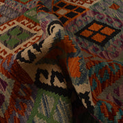 Hand Knotted Afghan Style Kilim 4' 4" x 5' 9" - No. AL88885