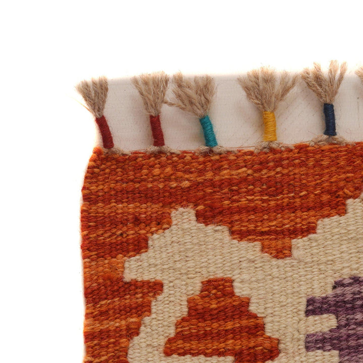 Hand Knotted Afghan Style Kilim 4' 0" x 6' 1" - No. AL24879