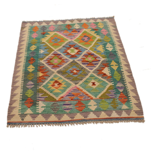 Hand Woven Wool Kelim 2' 8" x 3' 9" - No. AL79167