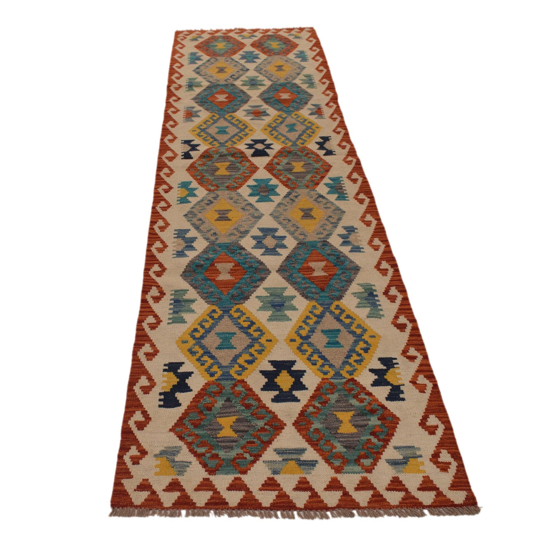 Hand Knotted Flatweave Kilim Runner 2' 5" x 9' 9" - No. AL96957