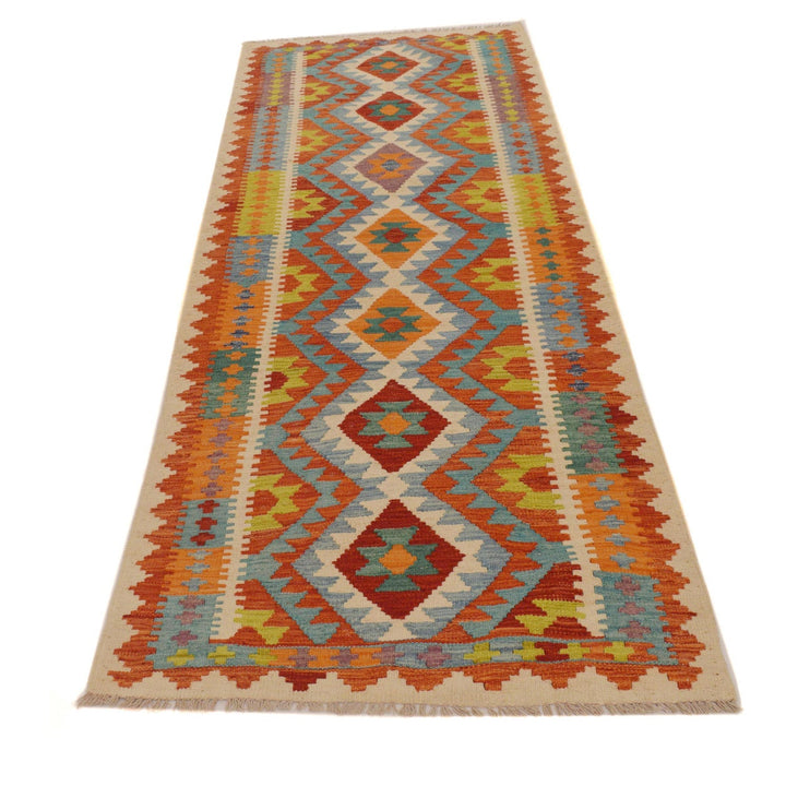 Hand Made Afghan Kilim Runner 2' 10" x 9' 7" - No. AL69054