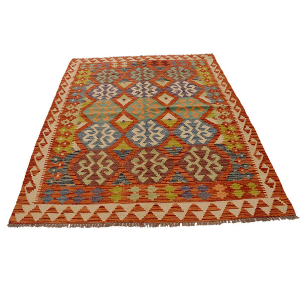 Handmade Vegetable Kilim 5' 1" x 6' 9" - No. AL54297
