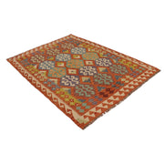 Handmade Vegetable Kilim 5' 1" x 6' 9" - No. AL54297