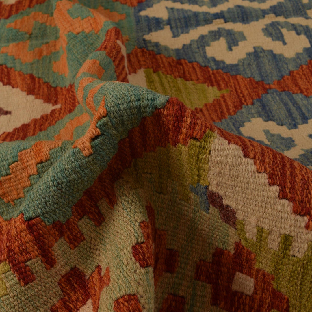 Handmade Vegetable Kilim 5' 1" x 6' 9" - No. AL54297