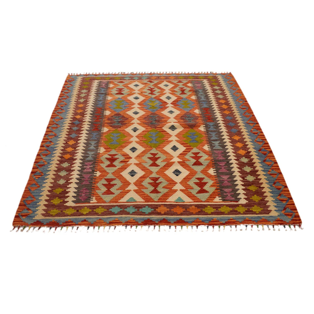 Handmade Vegetable Kelim 5' 1" x 6' 2" - No. AL42306