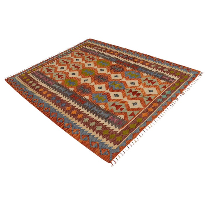 Handmade Vegetable Kelim 5' 1" x 6' 2" - No. AL42306