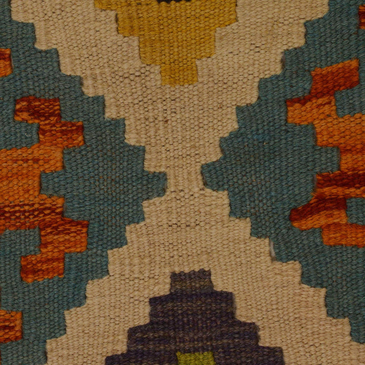 Hand Knotted Afghan Style Kilim Runner 2' 8" x 9' 7" - No. AL69574