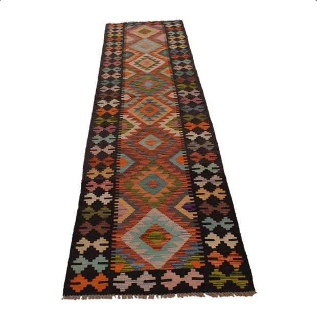 Handmade Afghan Vegetable Kilim Runner 2' 3" x 9' 10" - No. AL89085