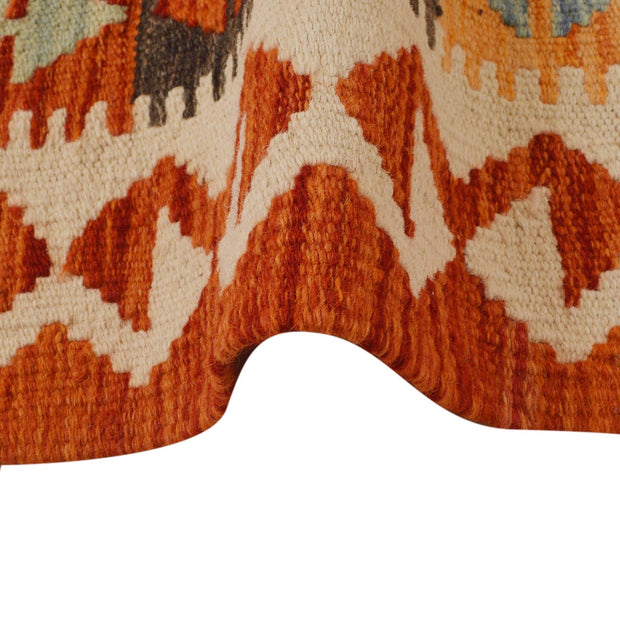 Hand Knotted Afghan Style Kilim Runner 2' 6" x 9' 5" - No. AL30315