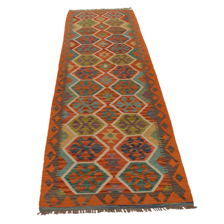 Hand Made Afghan Kilim Runner 2' 9" x 9' 6" - No. AL66900