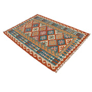 Handmade Turkish Design Wool Kilim 4' 0" x 5' 9" - No. AL64878