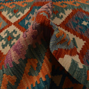 Handmade Turkish Design Wool Kilim 4' 0" x 5' 9" - No. AL64878