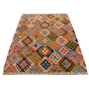 Small Size Chobi Kilim 4' 5" x 5' 9" - No. AL91973