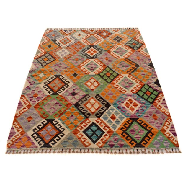 Small Size Chobi Kilim 4' 5" x 5' 9" - No. AL91973