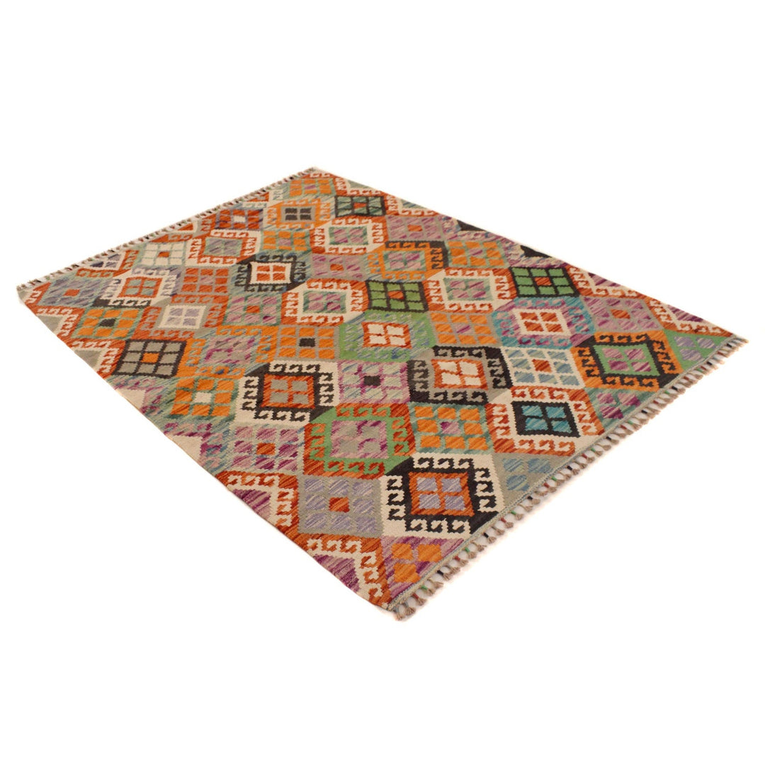 Small Size Chobi Kilim 4' 5" x 5' 9" - No. AL91973