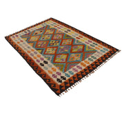 Handmade Afghan Vegetable Kilim 4' 0" x 5' 11" - No. AL54630