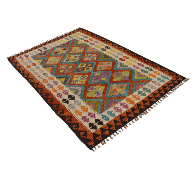 Handmade Afghan Vegetable Kilim 4' 0" x 5' 11" - No. AL54630