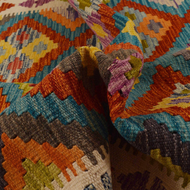 Handmade Afghan Vegetable Kilim 4' 0" x 5' 11" - No. AL54630