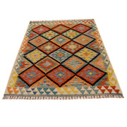 Hand Knotted Flatweave Kilim 4' 2" x 5' 9" - No. AL93490