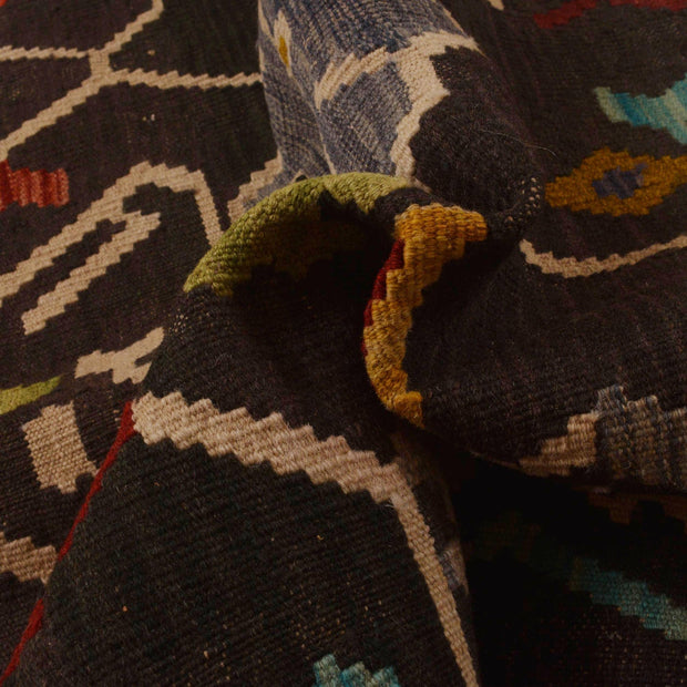 Hand Woven Wool Kelim 6' 9" x 9' 8" - No. AL74392