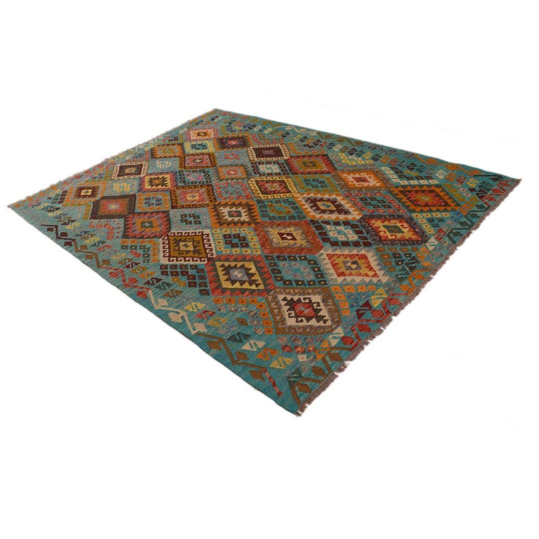 Hand Knotted Afghan Style Kilim 6' 1" x 7' 11" - No. AL25497