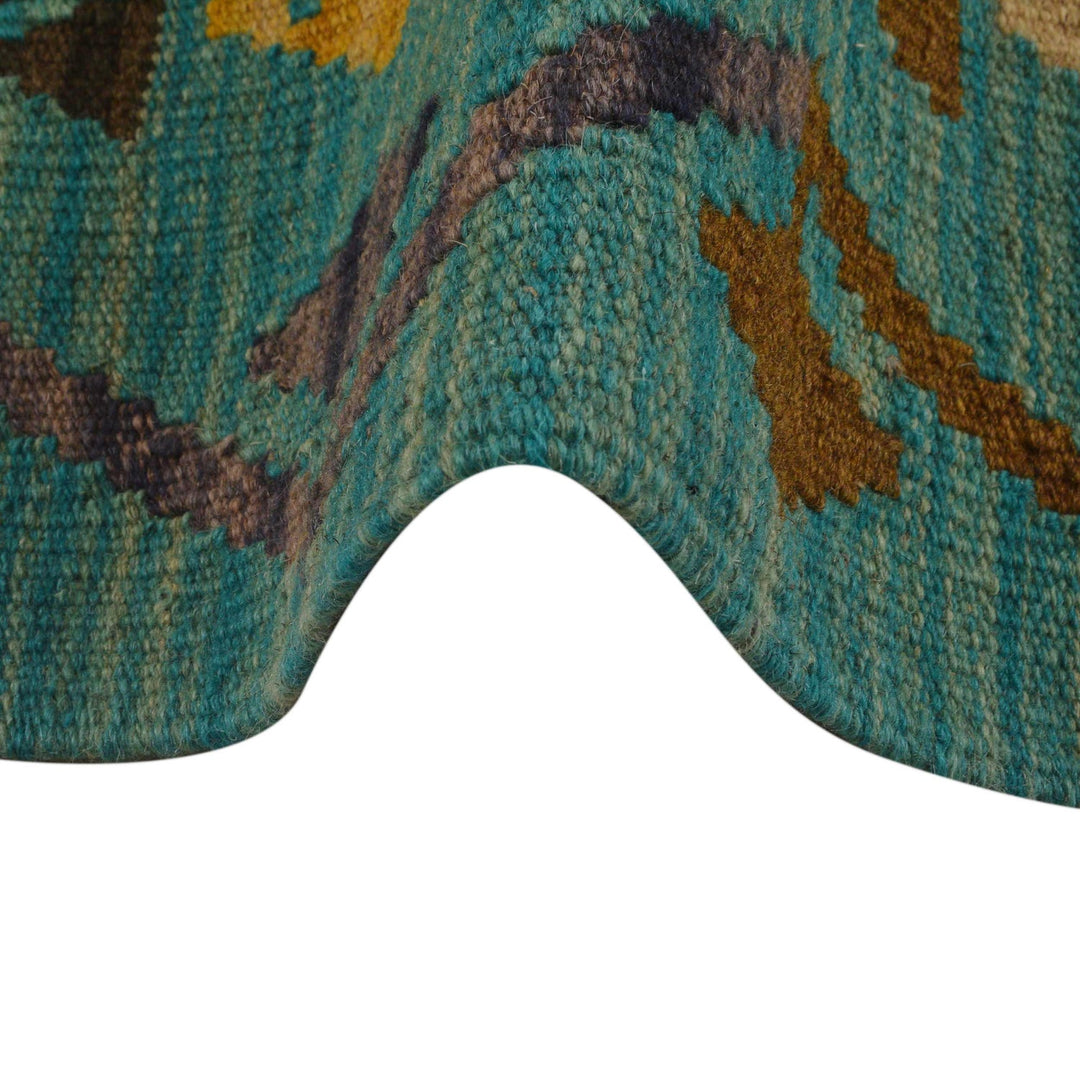 Hand Knotted Afghan Style Kilim 6' 1" x 7' 11" - No. AL25497