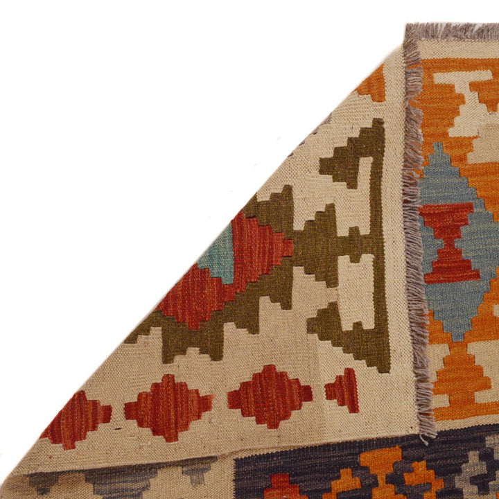 Hand Knotted Afghan Style Kilim 5' 10" x 8' 3" - No. AL54799