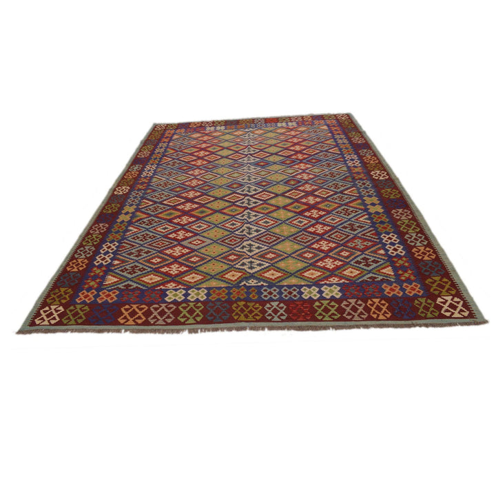 Handmade Turkish Design Wool Kilim 6' 11" x 9' 7" - No. AL35610