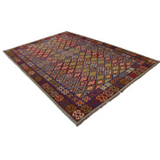 Handmade Turkish Design Wool Kilim 6' 11" x 9' 7" - No. AL35610