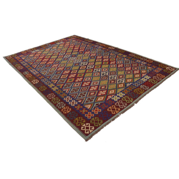 Handmade Turkish Design Wool Kilim 6' 11" x 9' 7" - No. AL35610