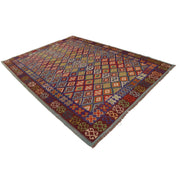 Handmade Turkish Design Wool Kilim 6' 11" x 9' 7" - No. AL35610