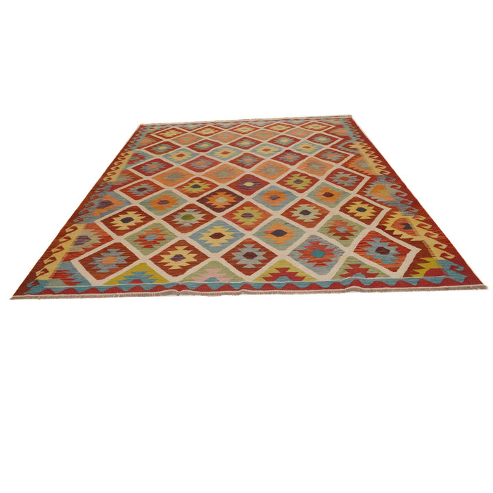 Hand Knotted Flatweave Kilim 7' 11" x 9' 11" - No. AL53548