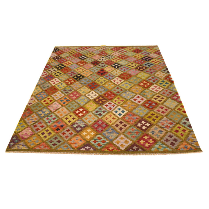 Handmade Vegetable Kelim 5' 3" x 6' 9" - No. AL76601