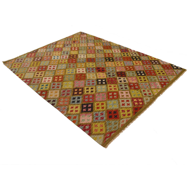 Handmade Vegetable Kelim 5' 3" x 6' 9" - No. AL76601