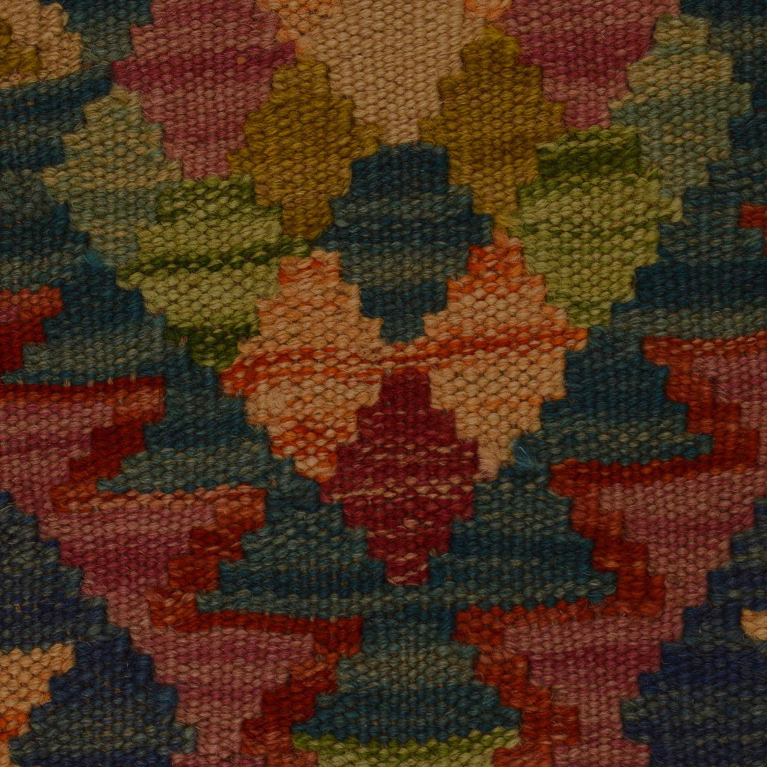 Hand Knotted Afghan Style Kilim Runner 1' 9" x 8' 0" - No. AL97892