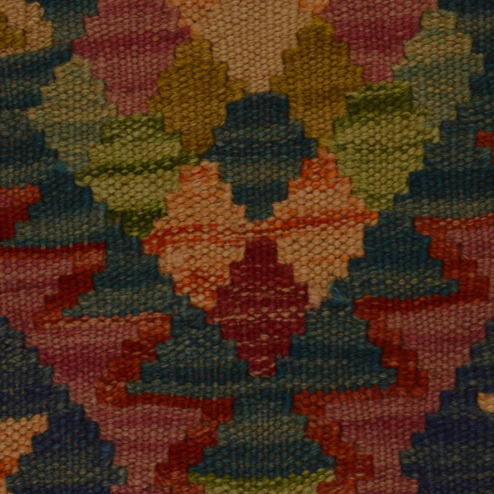 Hand Knotted Afghan Style Kilim Runner 1' 9" x 8' 0" - No. AL97892