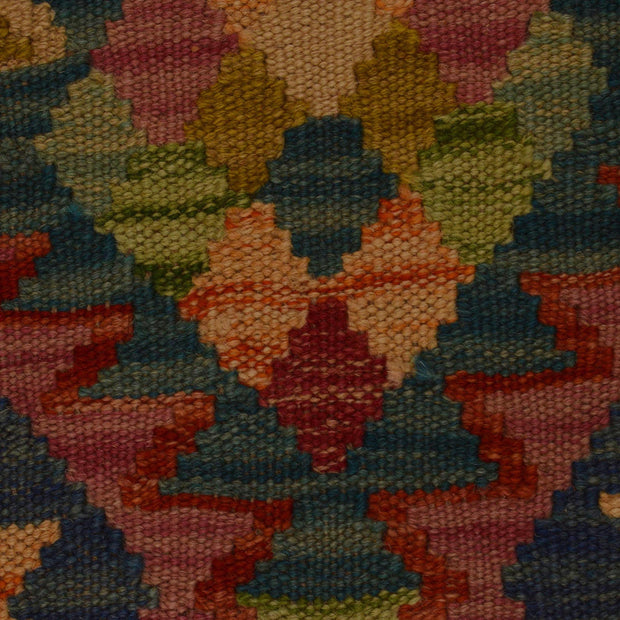 Hand Knotted Afghan Style Kilim Runner 1' 9" x 8' 0" - No. AL97892