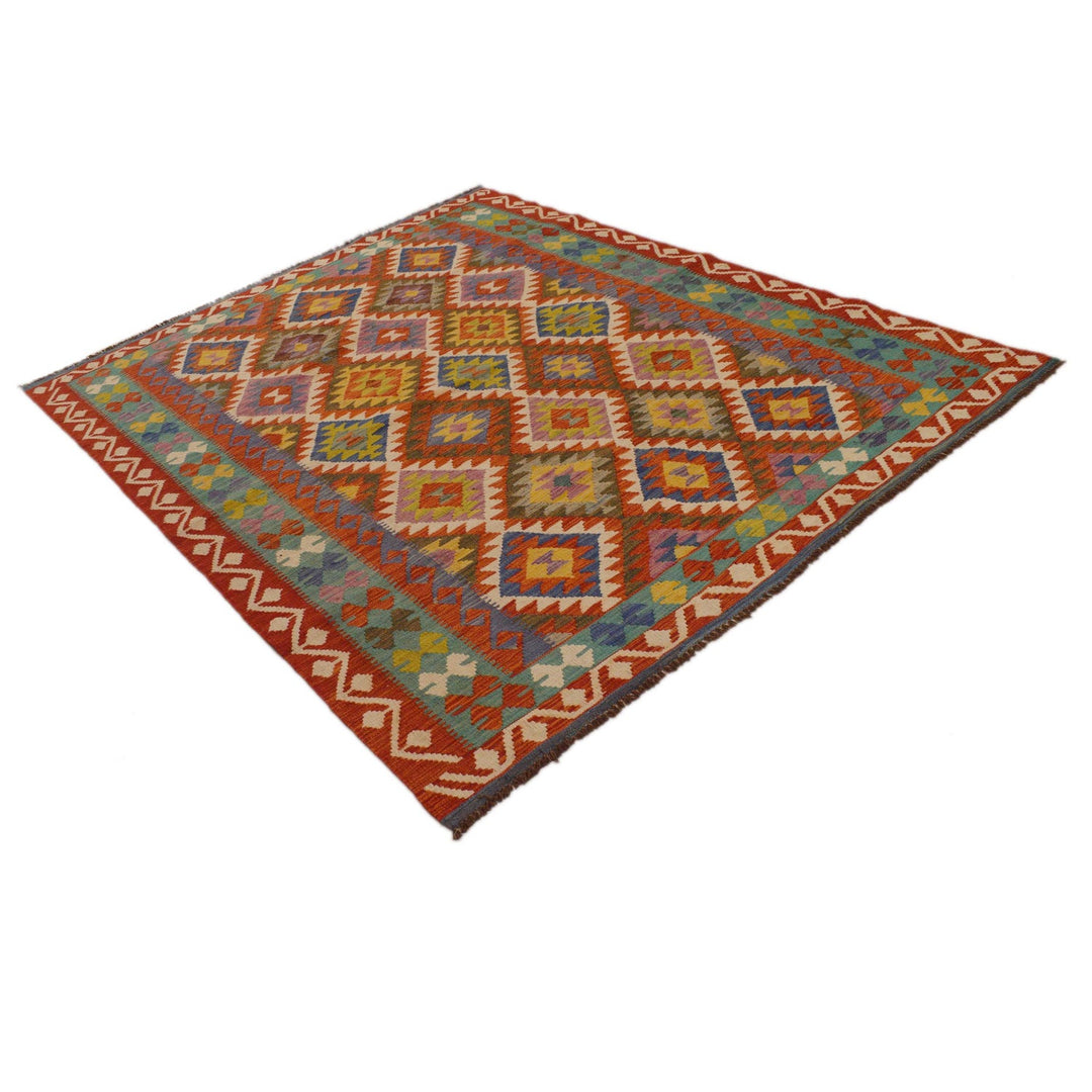 Hand Knotted Flatweave Kilim 5' 10" x 7' 8" - No. AL35575